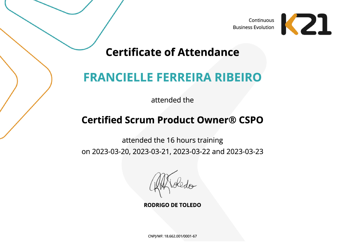 Certificado K21